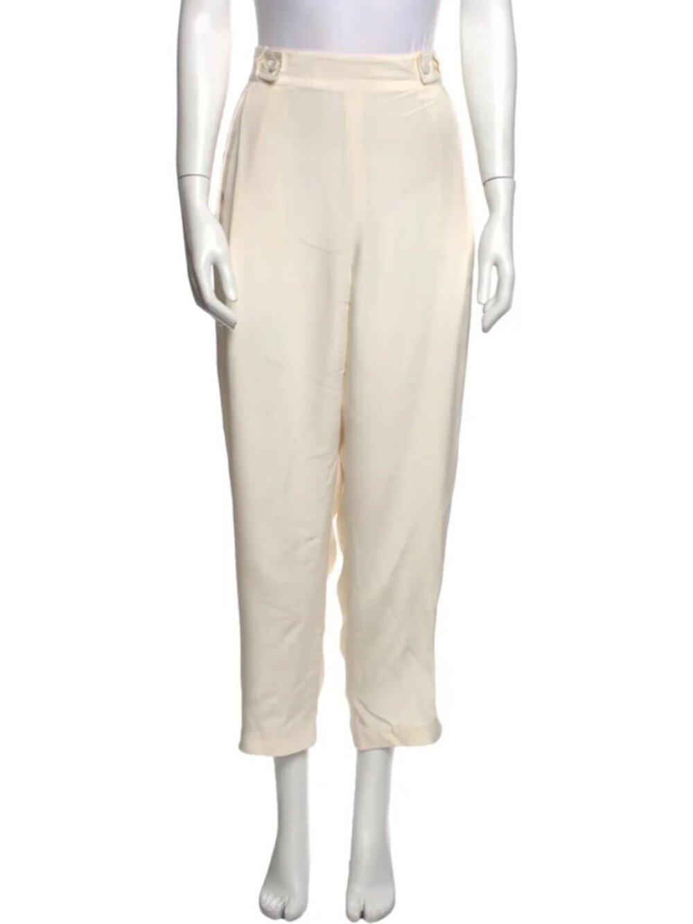 3.1 Phillip Lim White Silk Straight Leg Pants L 10